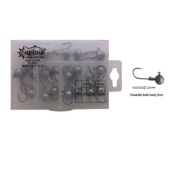 Captain 6435 Compact Eco Kutulu Jig Head Seti 12gr 22 Adet