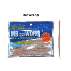 Captain 3455 Mad Bite Worm 10cm Aromalı Slim LRF Silikonu 0.8gr 15'li Paket Kahverengi