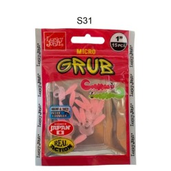 Lucky John Micro Grub 1'' (2.5cm) Silikon Yem 15'li Paket S31