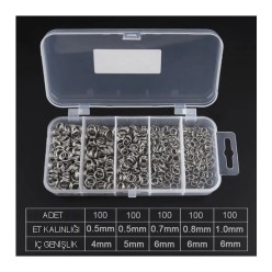 Captain 5164 Split Yapay Yem Halkası 500'lü Mix Kutu Nikel