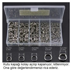 Captain 5163 Split Yapay Yem Halkası 250'li Mix Kutu Nikel