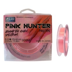 Asso Pink Hunter 300mt 0.37mm Surf FC COATED Visible Line Fluorocarbon Kaplama Misina