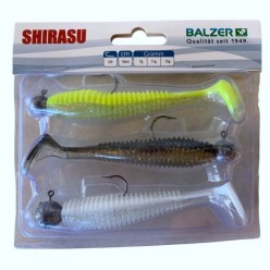 Balzer 16123 Shirasu Akiri Worm 10cm Silikon Yem 3'lü SET 3/0 İğneli 7-11-15gr Zokalar