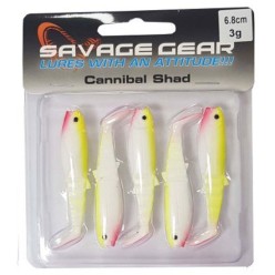 Savage Gear Cannibal 6.8cm 3gr 5 Adet Silikon Yem Clown Renk (İğnesiz)