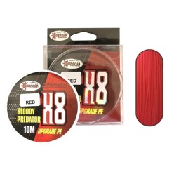 Captain Hook Line 8X Upgrade PE Bloody Predator Jigging Assist İpi 10 metre Kırmızı-Pembe