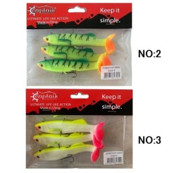 Captain 3575 Perfecto Soft 10cm 20gr Turna Silikonu 3'lü Paket Yem