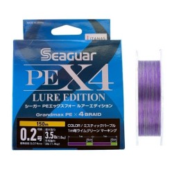 Seaguar Lure Edition PE 4 Örgü 0.2PE 150mt Multi Color LRF İp Misina