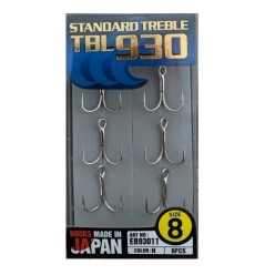 Hayabusa TBL 930 Premium Nikel No:8 Üçlü İğne 6'lı Paket