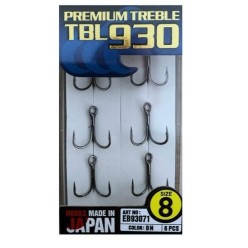 Hayabusa TBL 930 Premium Black Nikel No:8 Üçlü İğne 6'lı Paket