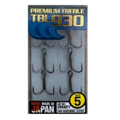 Hayabusa TBL 930 Premium Black Nikel No:5 Üçlü İğne 6'lı Paket