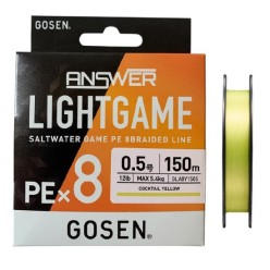 Gosen Answer Light Game PE 8 Örgü 0.5PE 150mt Cocktail Yellow LRF İp Misina