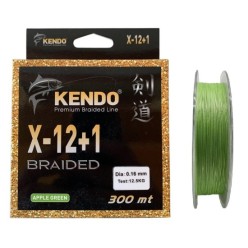 Kendo X-12+1 Braided 300mt 0.16mm Apple Green Örgü İp Misina