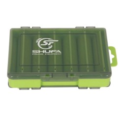 Shufa Çift Taraflı Maket Yem Kutusu 12 Gözlü Yeşil 14x10.5x3cm (Max 7cm maketler için)