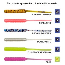 Kendo Arrow Worm Lrf Silikonu 5.5cm (12'li Paket) Karides Kokulu