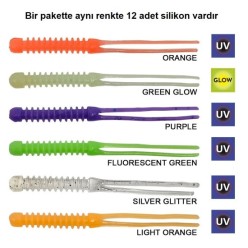 Kendo Killer Worm Lrf Silikonu 5.5cm (12'li Paket) Karides Kokulu