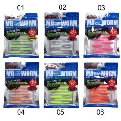 Captain 3520 Mini Worm Floating 5cm Aromalı LRF Silikon Yem (10'lu Paket)