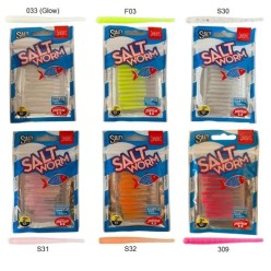 Lucky John Salt Worm 4.1cm Lrf Silikonu 12'li Paket