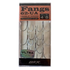 BKK Fangs-62 UA Üçlü Olta İğnesi 8'li Paket No:4
