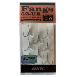 BKK Fangs-62 UA Üçlü Olta İğnesi 8'li Paket No:10