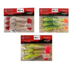 Captain 3568 Cracker Soft 12cm 26gr 3'lü Paket Silikon Suni Yem