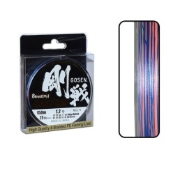 Gosen W8 Casting 150mt 0.187mm PE 8 Örgü Spin İp Misina Multi Color