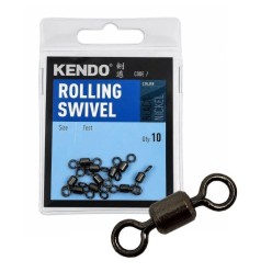 Kendo Rolling Swivel No:6 Siyah Nikel Balıkçı Fırdöndü (10'lu Paket)