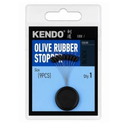 Kendo Olive Rubber Stopper Balıkçı Siyah Kauçuk 9'lu Stoper
